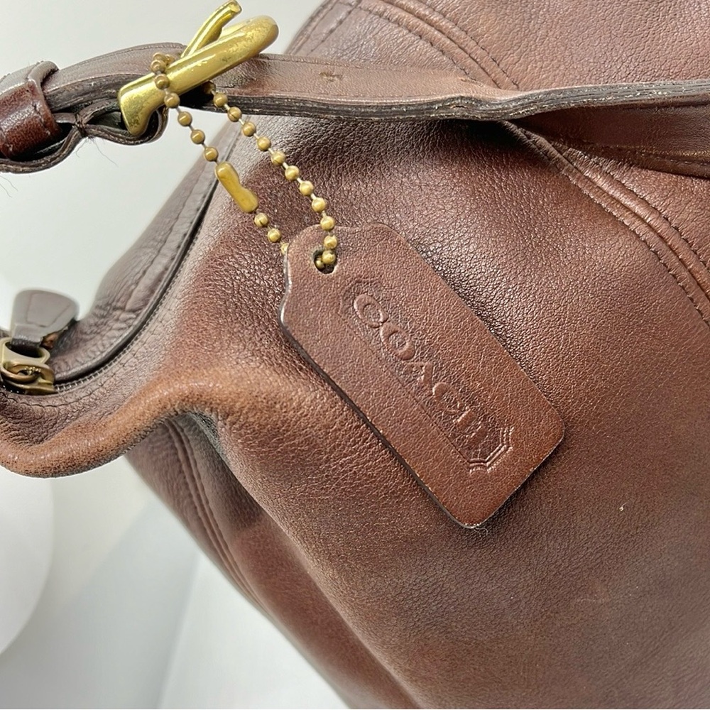 Vintage Coach 4148 Brown Leather Bucket Shoulder Bag Purse - Picture 2 of 12